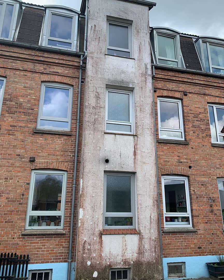 ejendom før den er malet